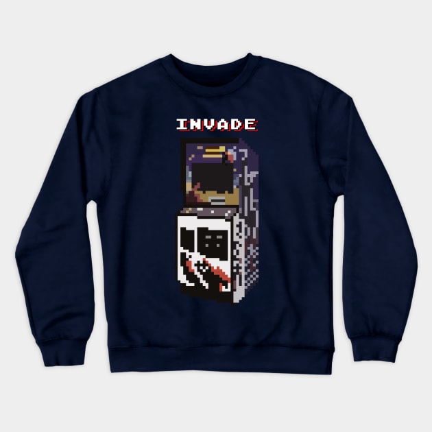 Popular INVADE! Arcade Machine Crewneck Sweatshirt by arcadeheroes